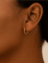 Classic Seamless Ring – 14K Gold Endless Hoop - piercing - zone.com