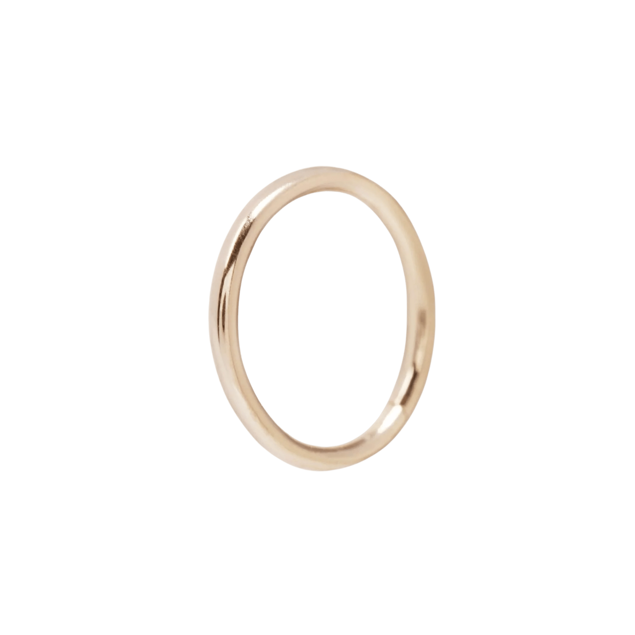 Classic Seamless Ring – 14K Gold Endless Hoop - piercing - zone.com