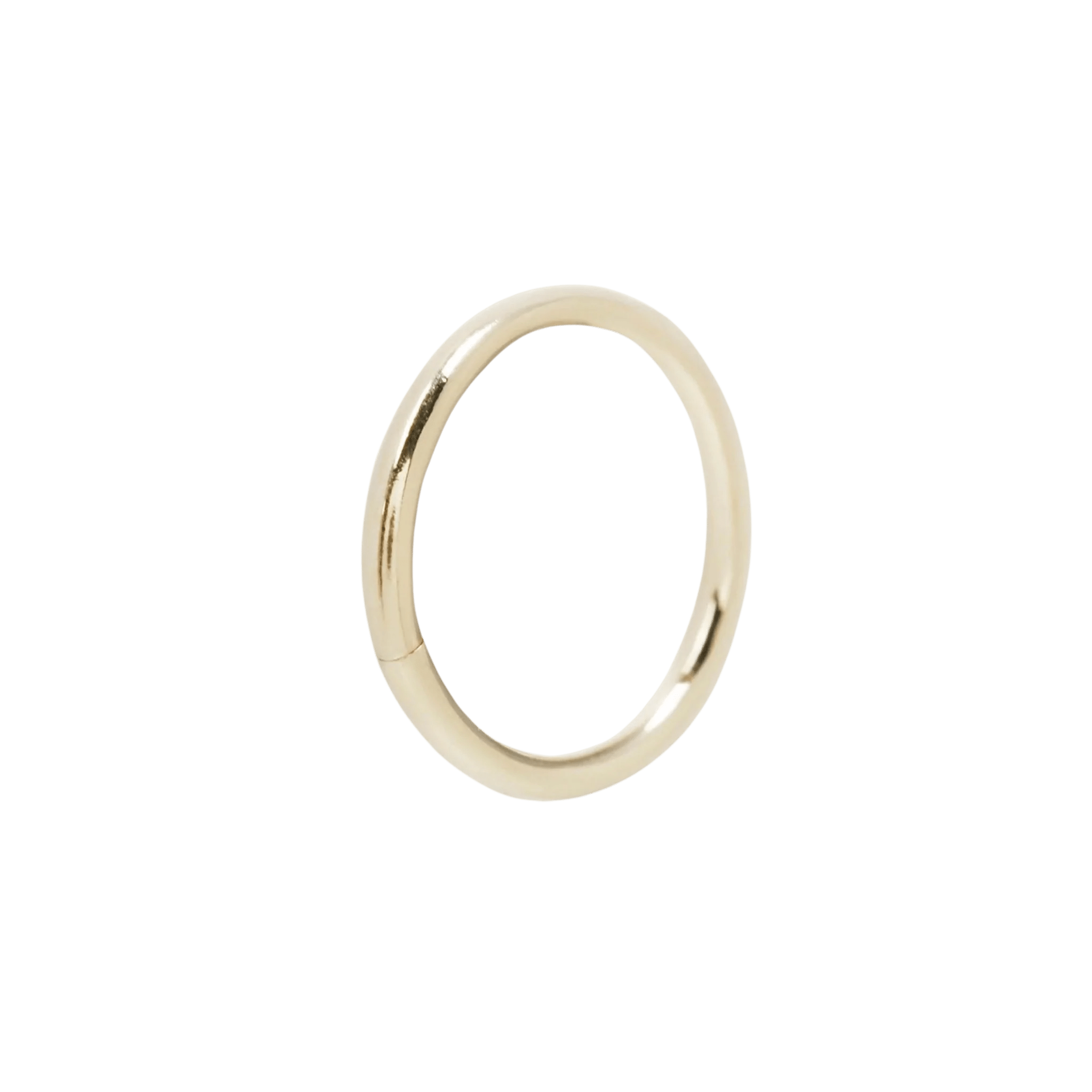 Classic Seamless Ring – 14K Gold Endless Hoop - piercing - zone.com