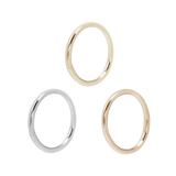 Classic Seamless Ring – 14K Gold Endless Hoop - piercing - zone.com