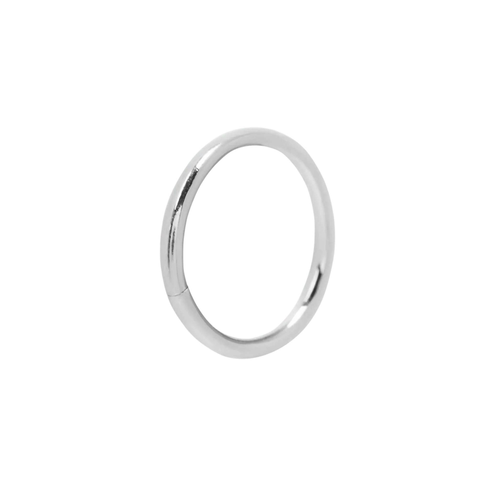 Classic Seamless Ring – 14K Gold Endless Hoop - piercing - zone.com