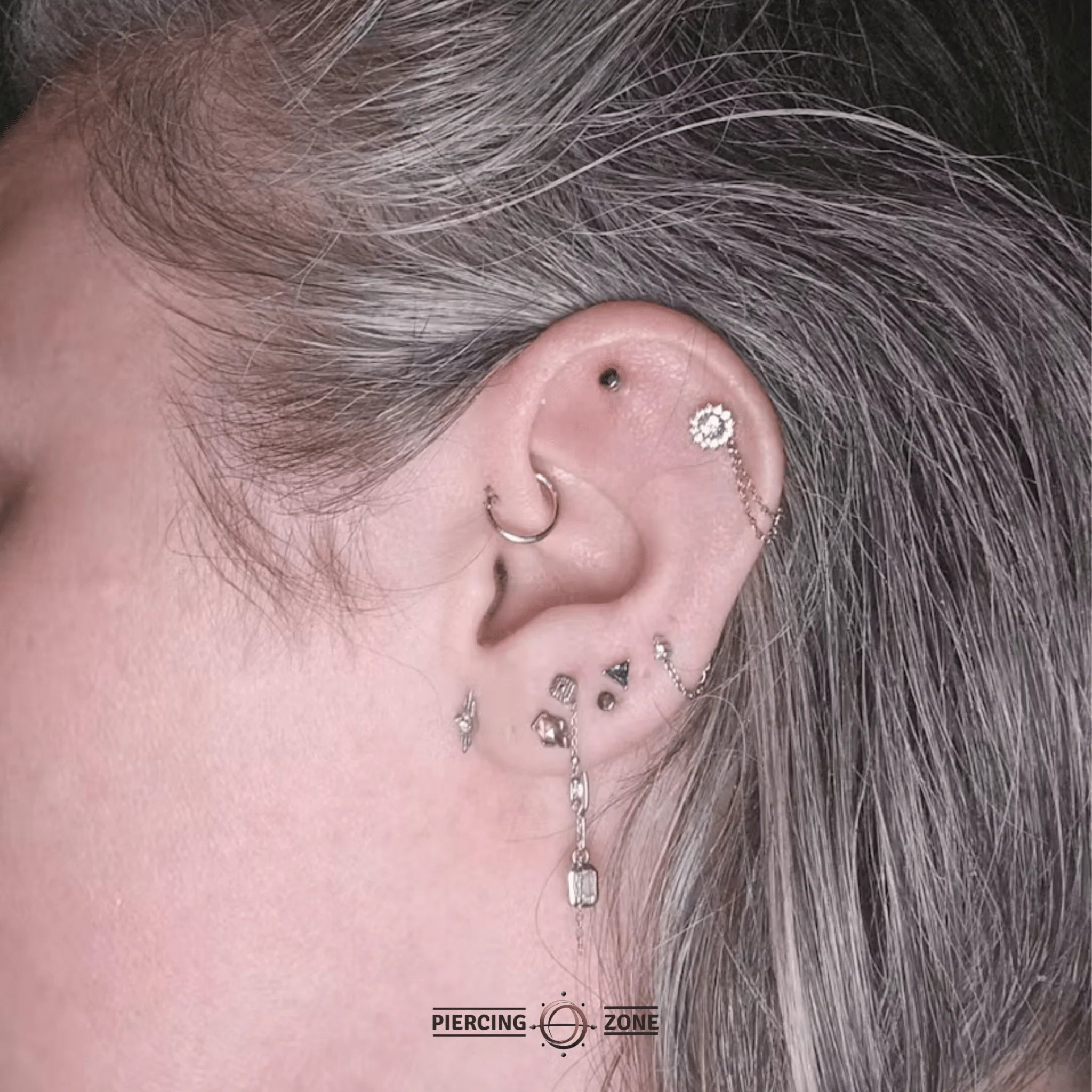 Classic Seamless Ring – 14K Gold Endless Hoop - piercing - zone.com