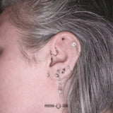 Classic Seamless Ring – 14K Gold Endless Hoop - piercing - zone.com