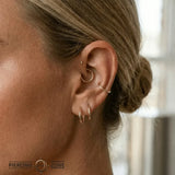 Classic Sleek – 14K & 18K Gold Clicker Ring - piercing - zone.com