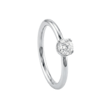 Classic Solitaire - 14K Gold Gem Fixed Bead Ring - piercing - zone.com