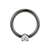 Classic Solitaire - 14K Gold Gem Fixed Bead Ring