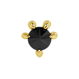 Claw with Gem – 14K Gold Threadless End - piercing - zone.com