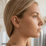 Claw with Gem – 14K Gold Threadless End - piercing - zone.com