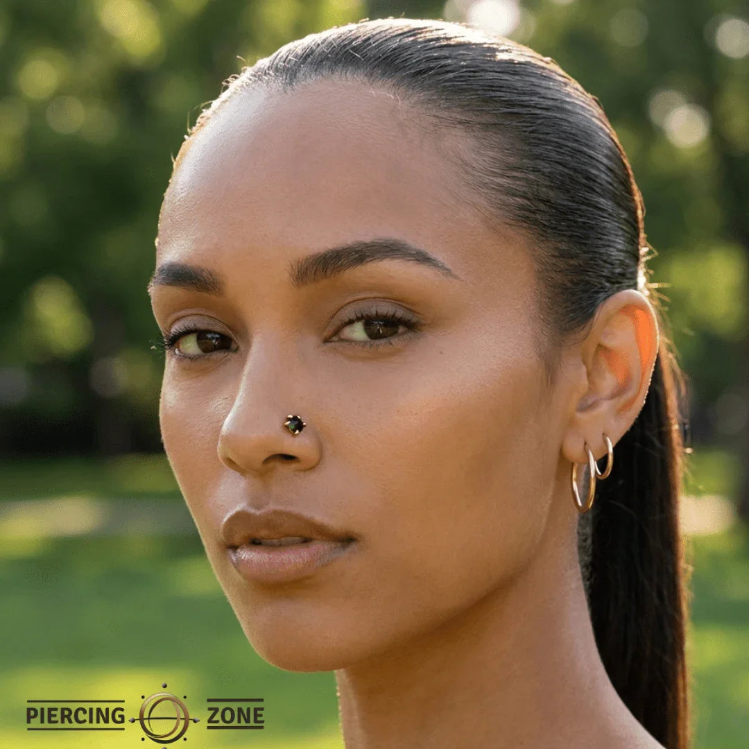 Claw with Gem – 14K Gold Threadless End - piercing - zone.com