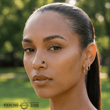 Claw with Gem – 14K Gold Threadless End - piercing - zone.com