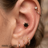 Claw with Gem – 14K Gold Threadless End - piercing - zone.com