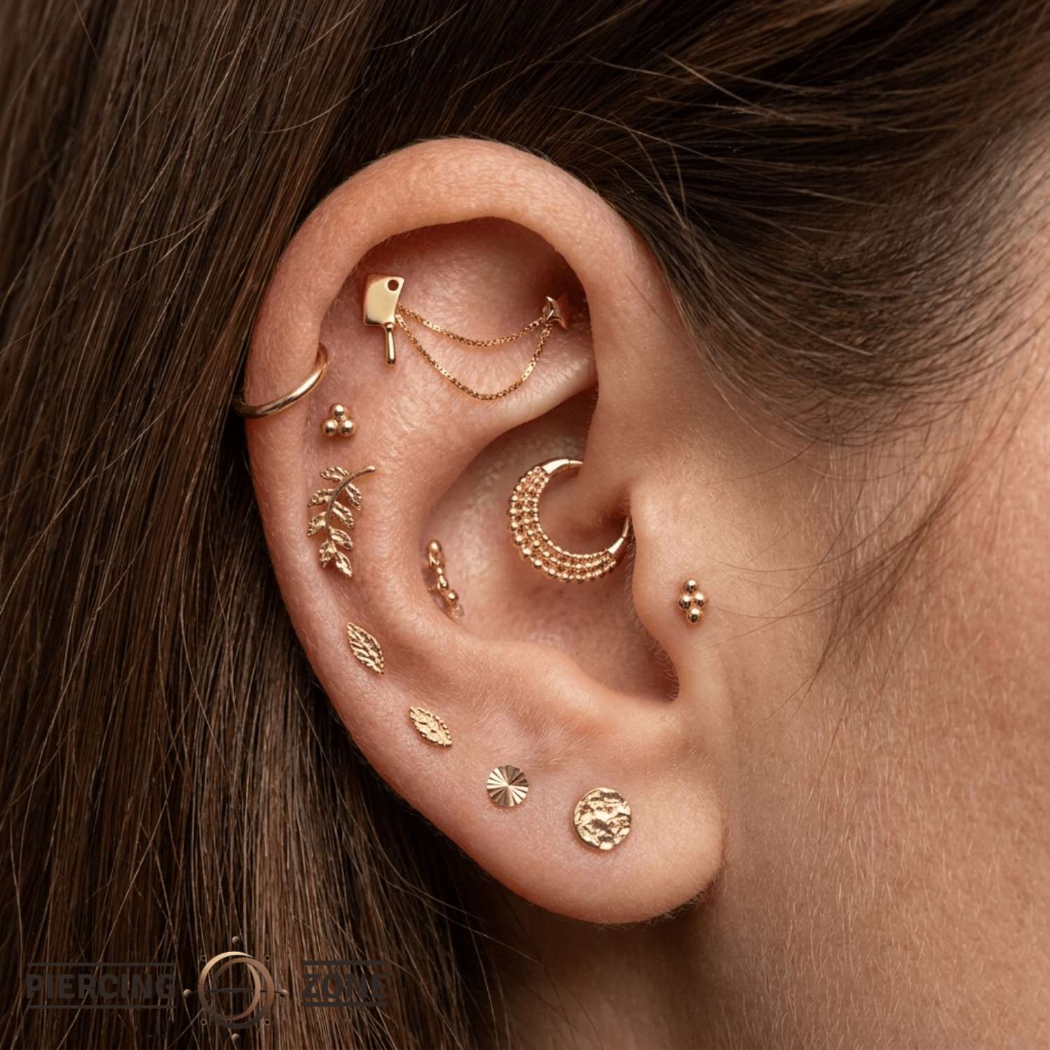 Cleaver - 18K Gold Threadless/Threaded End - piercing-zone.com