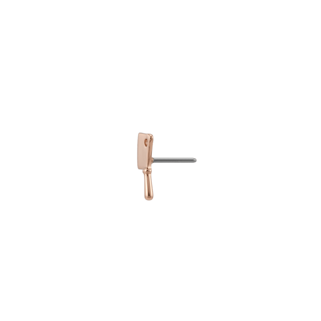 Cleaver - 18K Gold Threadless/Threaded End - piercing - zone.com