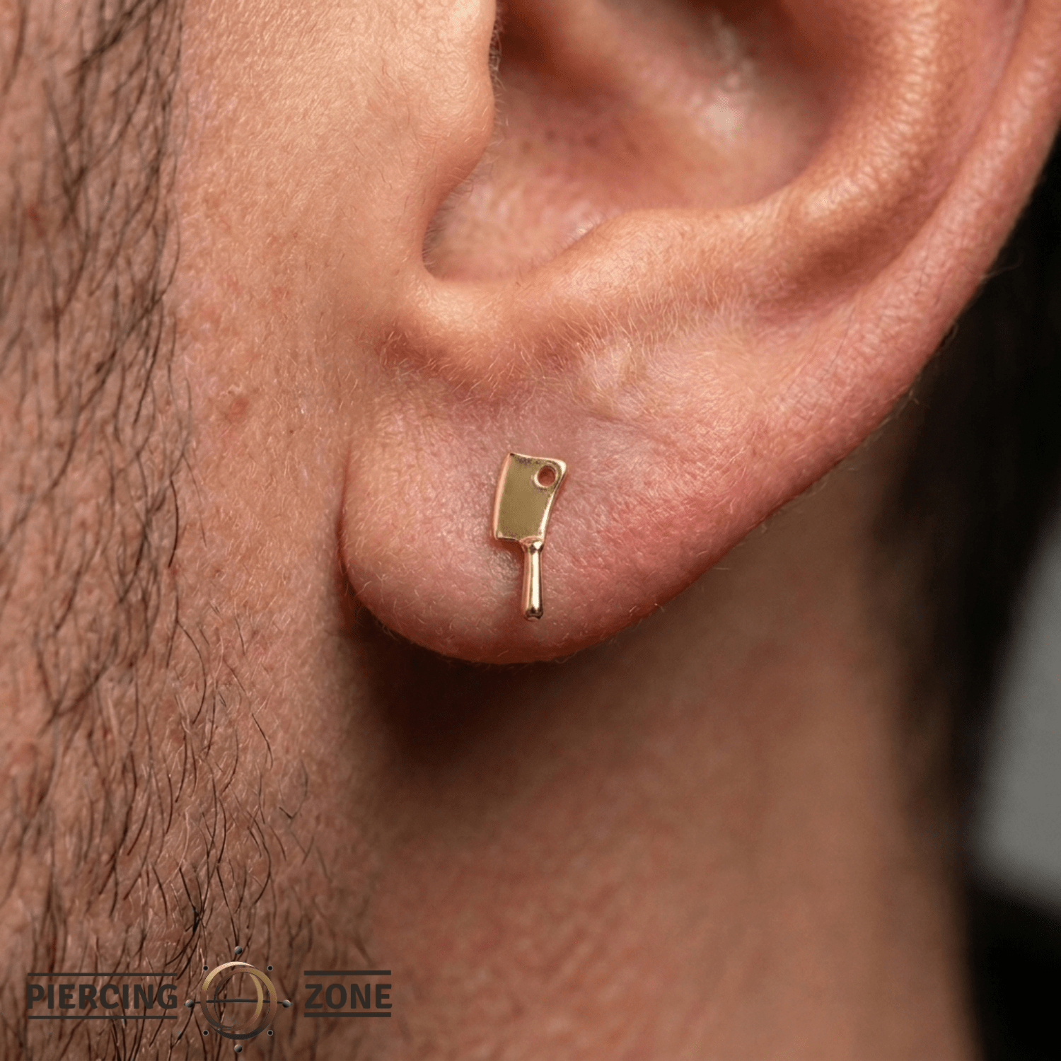 Cleaver - 18K Gold Threadless/Threaded End - piercing-zone.com