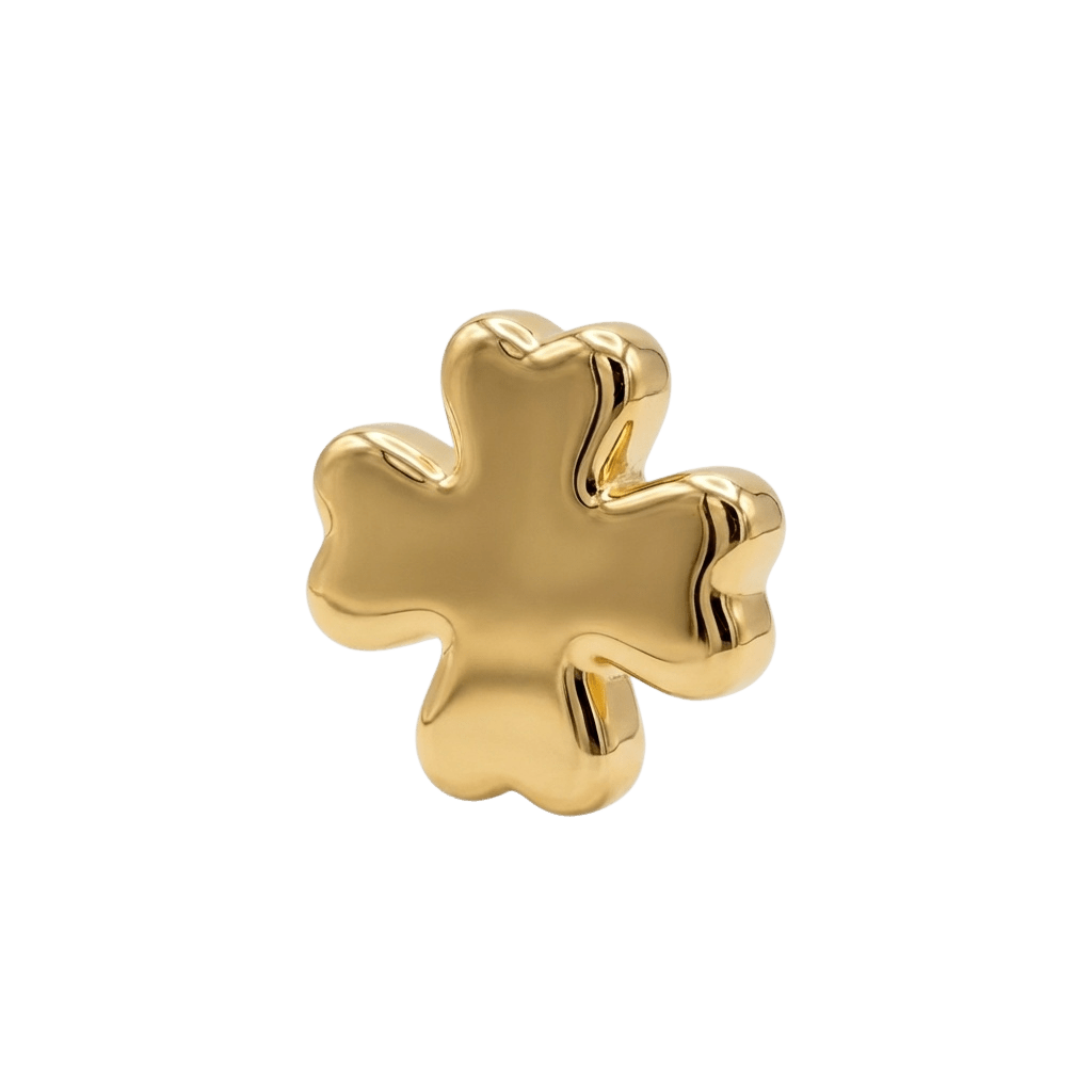 Clover – 14K Gold Threadless/Threaded End - piercing - zone.com