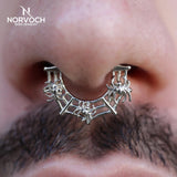 Cobweb Seamless Ring – 14K Gold Halloween Piercing - piercing - zone.com