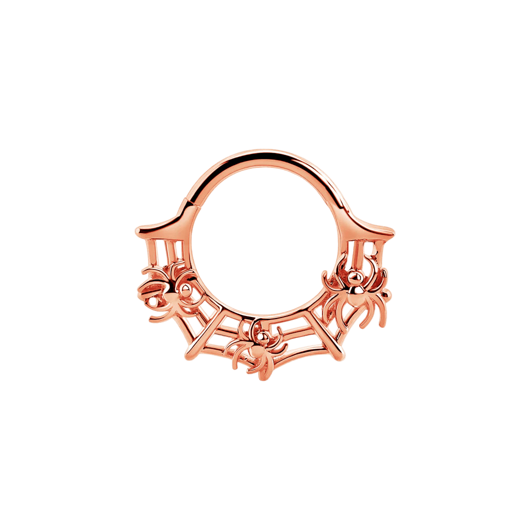 Cobweb Seamless Ring – 14K Gold Halloween Piercing - piercing - zone.com