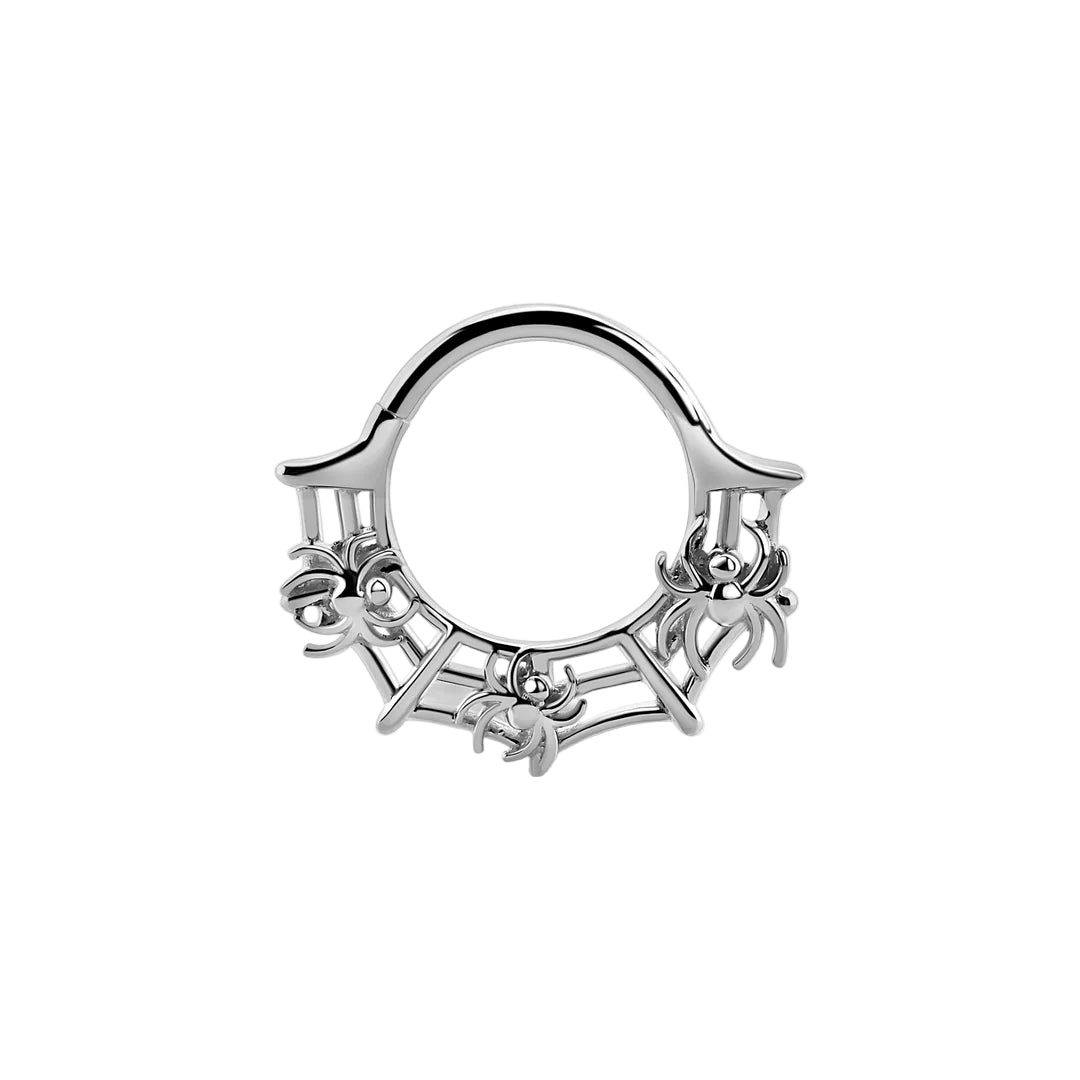 Cobweb Seamless Ring – 14K Gold Halloween Piercing - piercing - zone.com