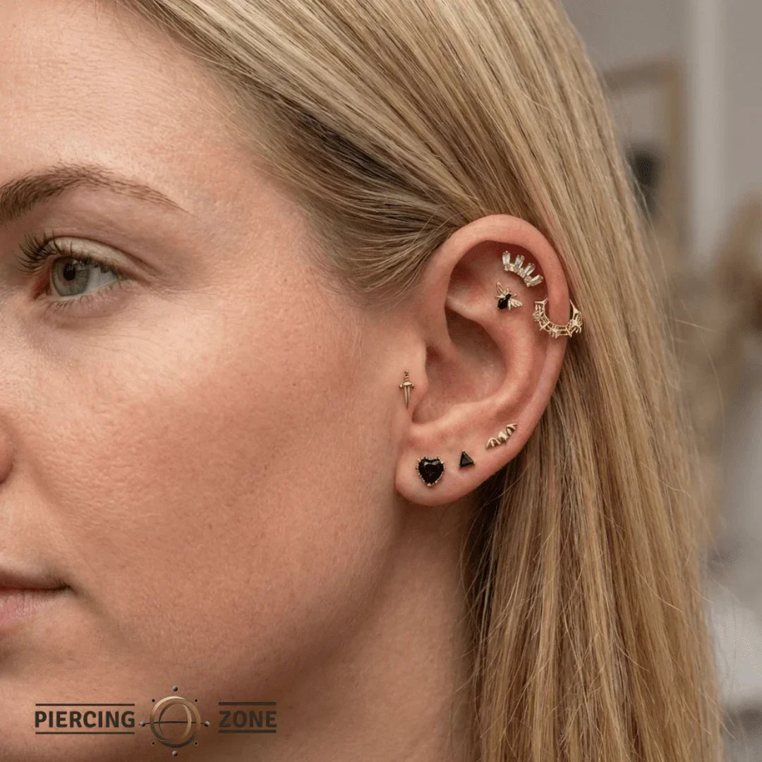 Cobweb Seamless Ring – 14K Gold Halloween Piercing - piercing - zone.com