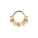 Cobweb Seamless Ring – 14K Gold Halloween Piercing - piercing - zone.com