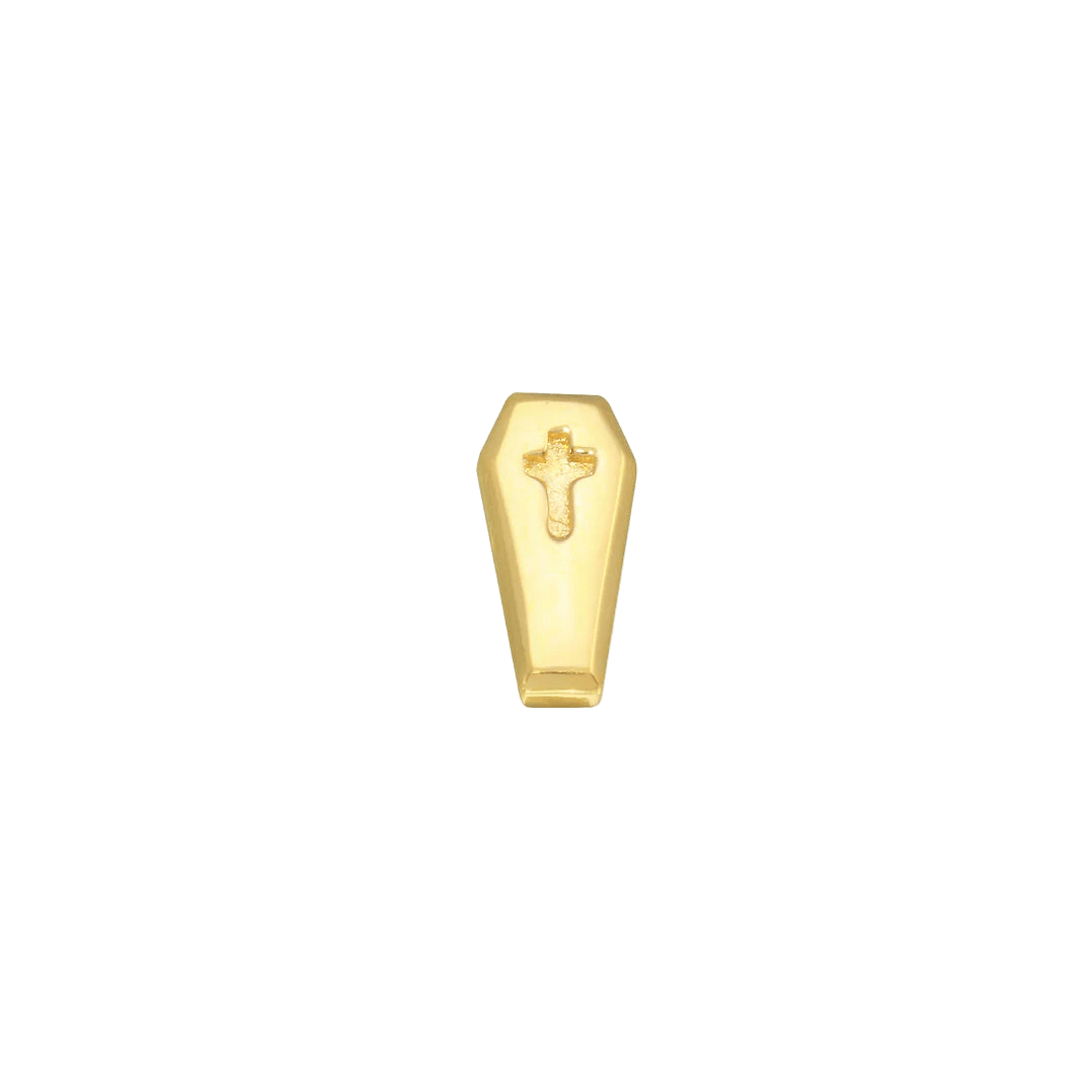 Coffin – 14K Gold Threadless & Threaded End - piercing - zone.com