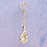 Concorde – CZ Teardrop Chain Accent – 14K Gold Dangle - piercing - zone.com