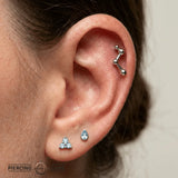 Constellation Short – 14K Gold Threadless/Threaded End - piercing - zone.com