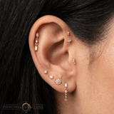 Coquette - 14K Gold Gem Threadless End - piercing - zone.com