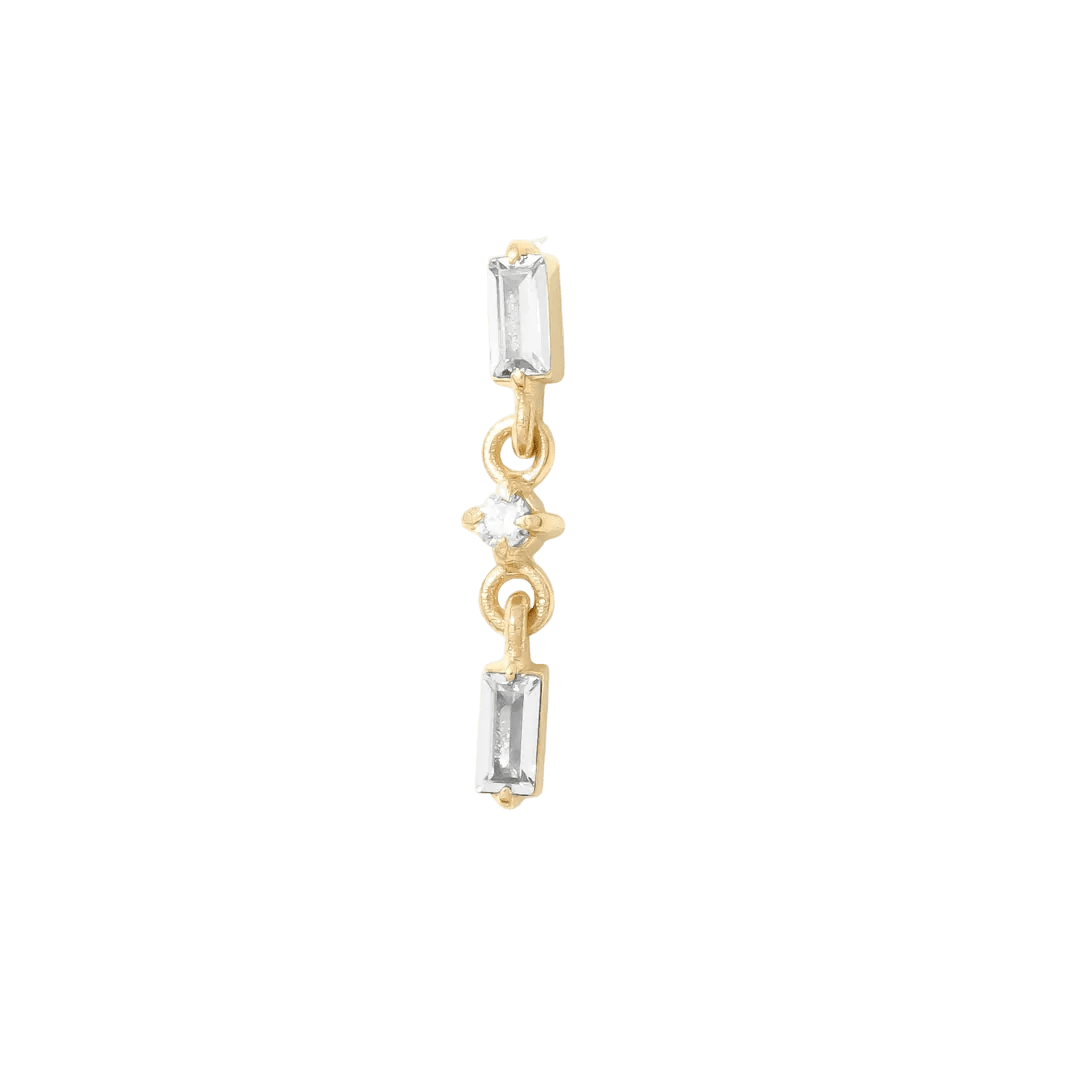 Coquette - 14K Gold Gem Threadless End - piercing - zone.com