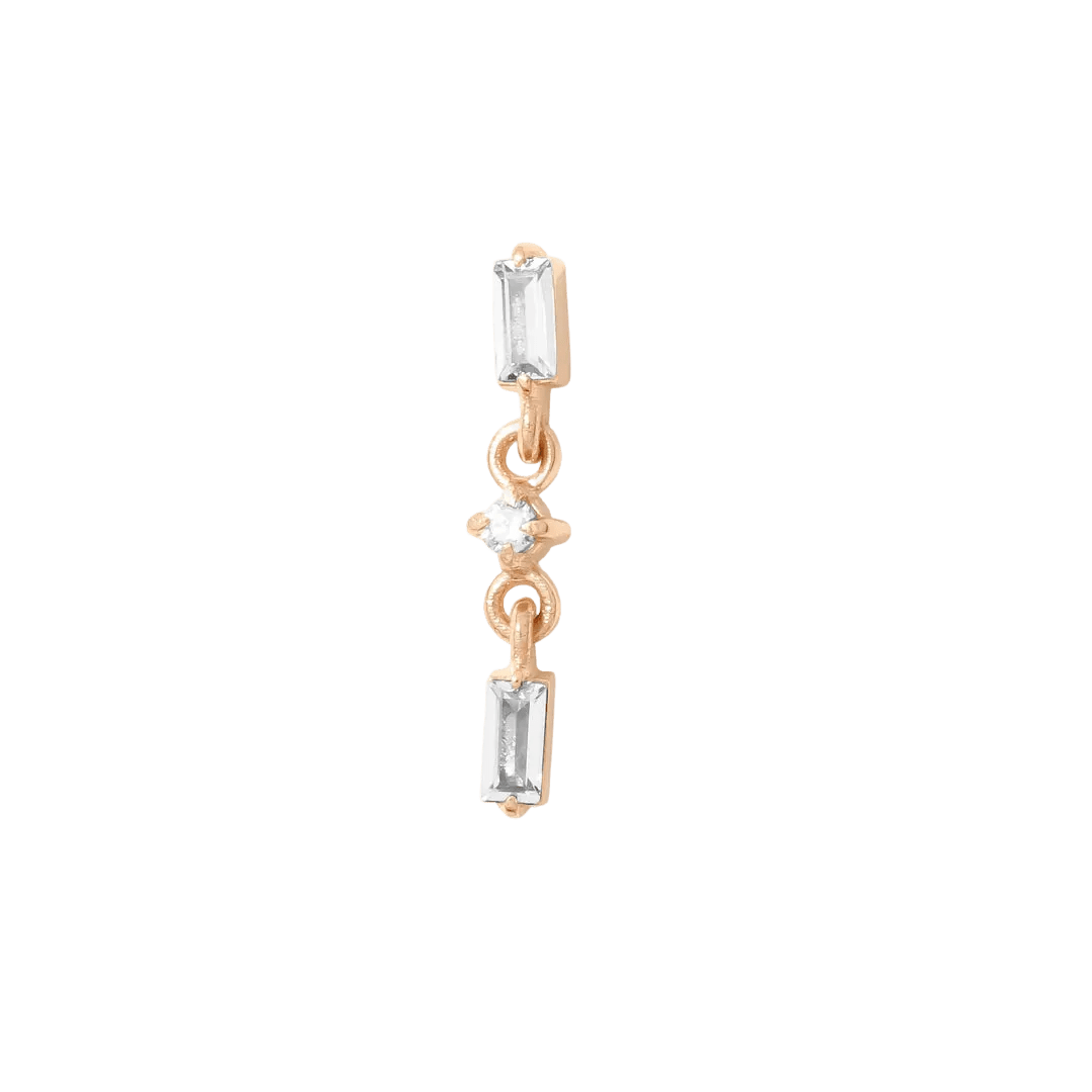 Coquette - 14K Gold Gem Threadless End - piercing - zone.com