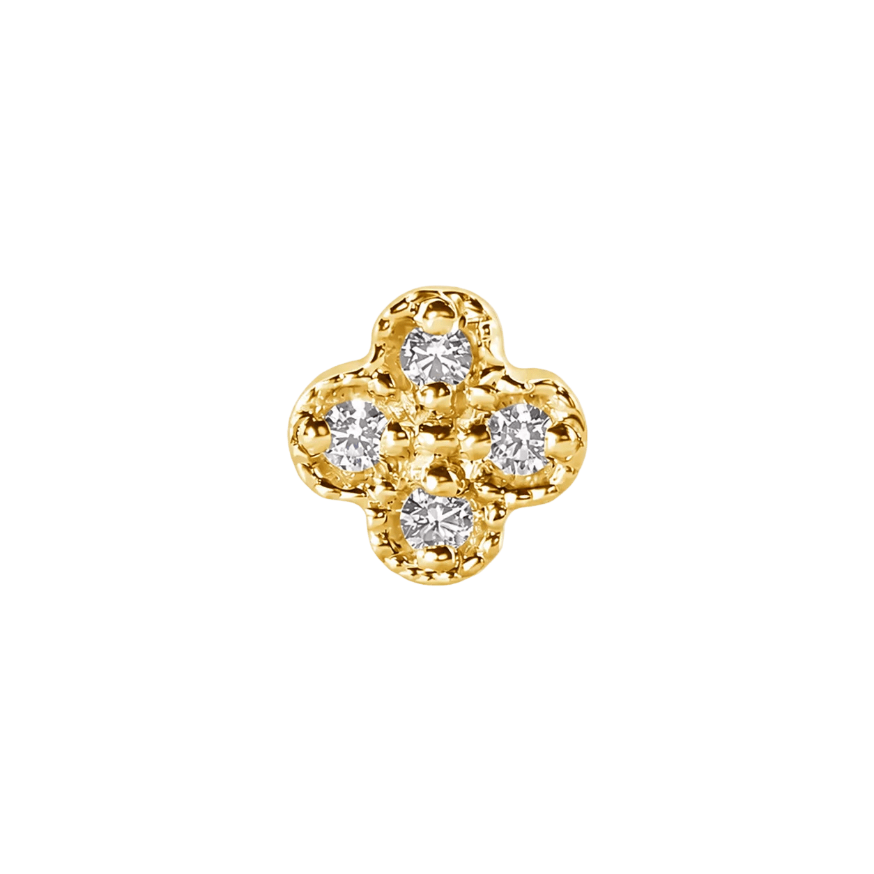 Cora – 14K Gold Threadless/Threaded End - piercing-zone.com