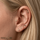 Cora – 14K Gold Threadless/Threaded End - piercing - zone.com