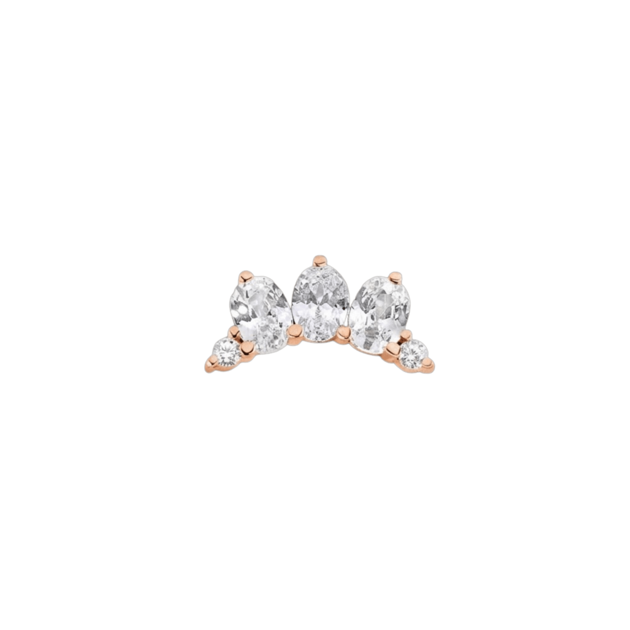 Coronet – 14K Gold Threadless/Threaded End - piercing-zone.com
