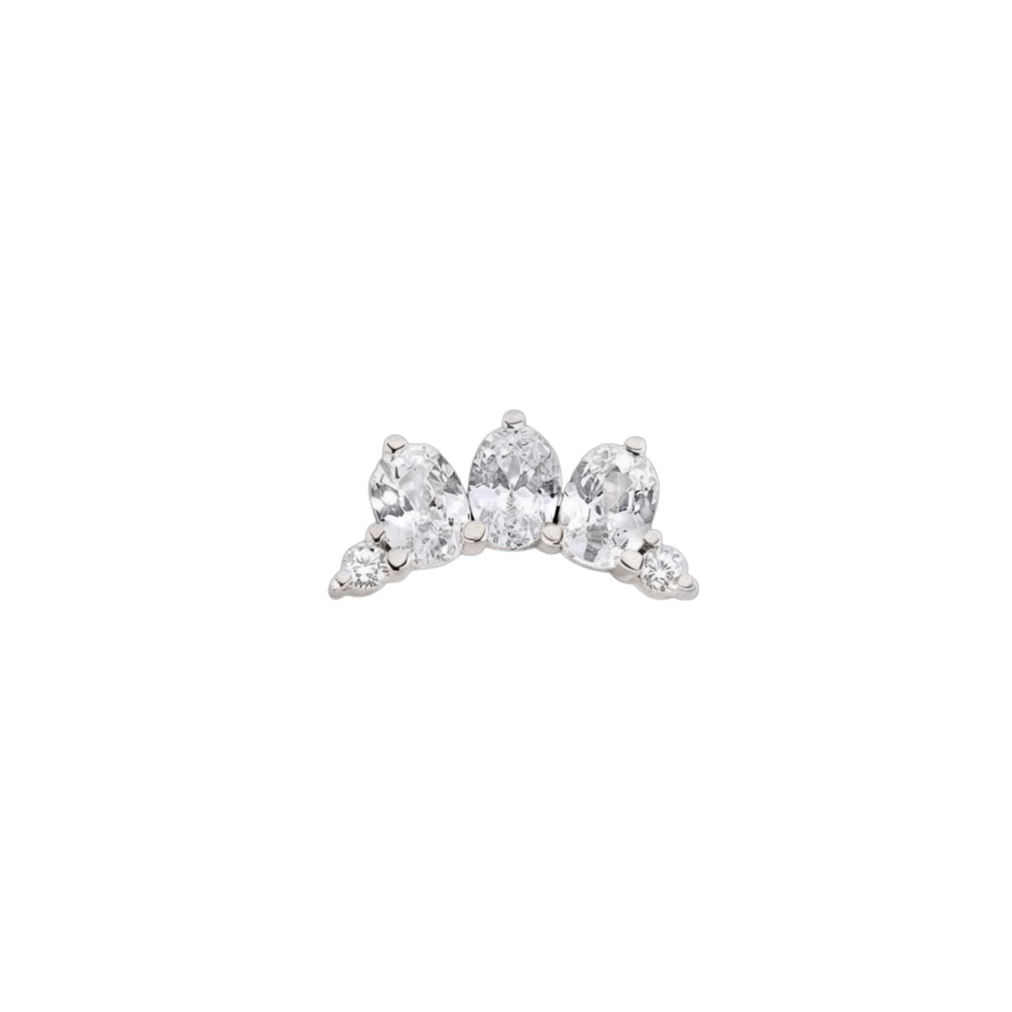 Coronet – 14K Gold Threadless/Threaded End - piercing-zone.com