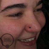 Corvin – Black CZ Star – 14K Gold Threadless End - piercing - zone.com