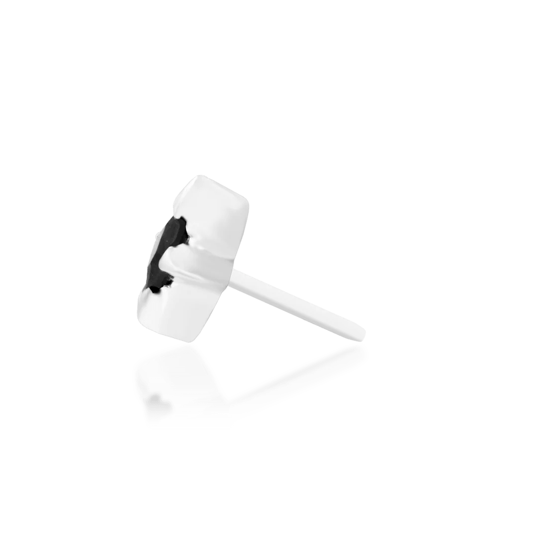 Corvin – Black CZ Star – 14K Gold Threadless End - piercing - zone.com