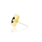 Corvin – Black CZ Star – 14K Gold Threadless End - piercing - zone.com