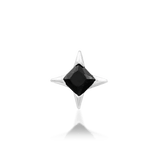 Corvin – Black CZ Star – 14K Gold Threadless End - piercing - zone.com
