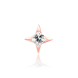 Corvin – White CZ Star – 14K Gold Threadless End - piercing - zone.com