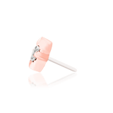 Corvin – White CZ Star – 14K Gold Threadless End - piercing - zone.com