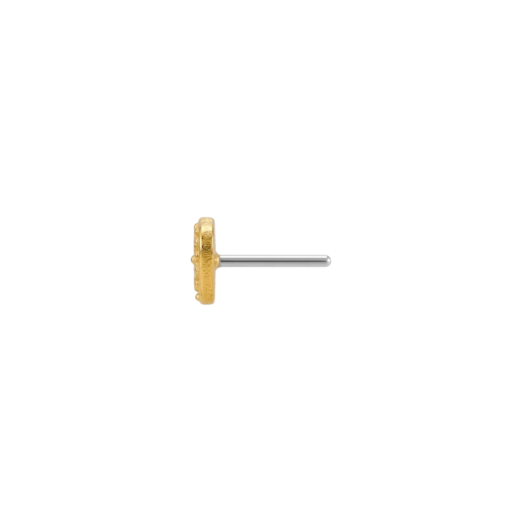 Cosmic Heart - 18K Gold Threadless End - piercing-zone.com