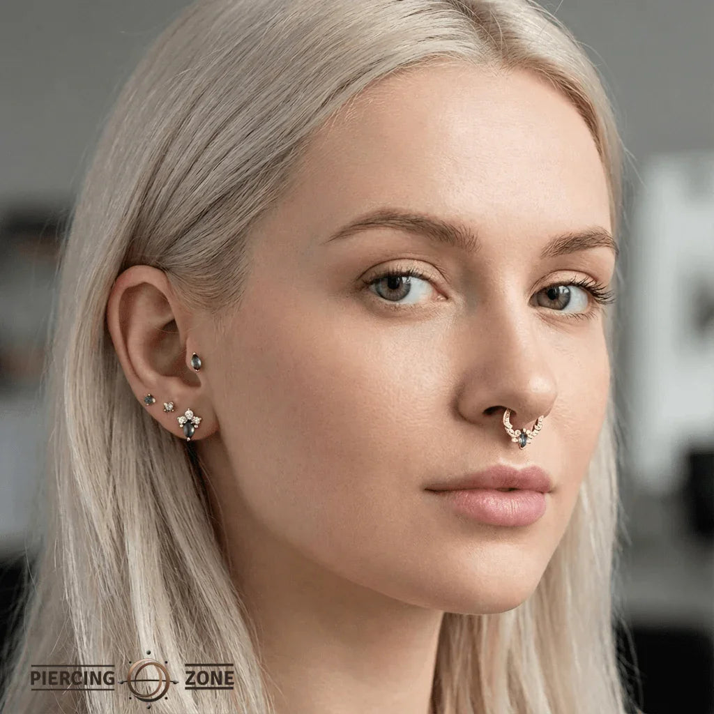 Coterie – Amethyst – 14K Gold Clicker - piercing - zone.com