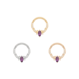 Coterie – Amethyst – 14K Gold Clicker - piercing - zone.com