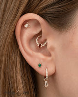 Coterie – Garnet – 14K Gold Clicker - piercing - zone.com