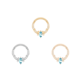 Coterie – London Blue Topaz – 14K Gold Clicker - piercing - zone.com
