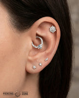 Coterie – London Blue Topaz – 14K Gold Clicker - piercing - zone.com