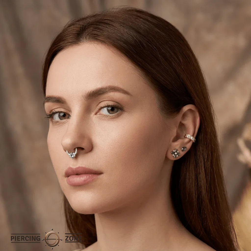 Coterie – London Blue Topaz – 14K Gold Clicker - piercing - zone.com