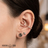 Coterie – Pink Tourmaline – 14K Gold Clicker - piercing - zone.com