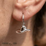 Cowgirl Hat – 14K & 18K Gold Charm - piercing - zone.com