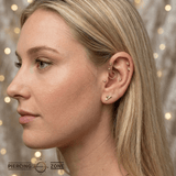 Cowgirl Hat – 14K Gold Threadless/Threaded End - piercing - zone.com